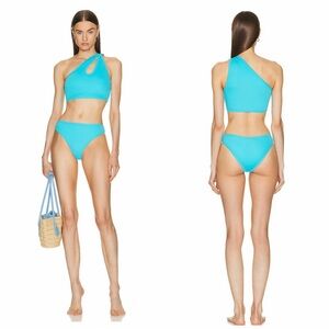 Bottega Veneta Turquoise Bikini Set One Shoulder Cutout XL Resort Swim NWOT 🟠